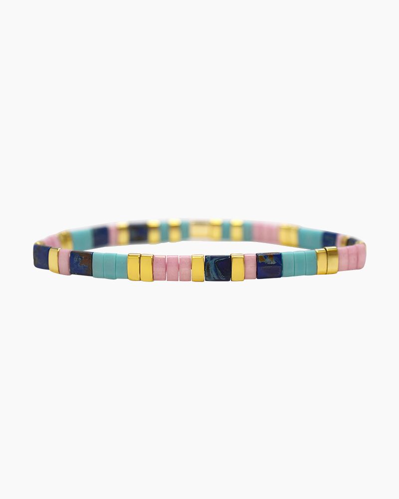 SISTER Morse Code Tila Beaded Bracelet