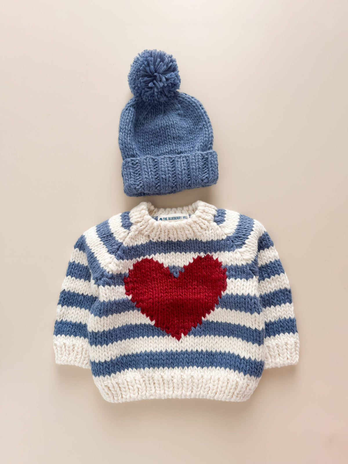 Classic Pom Hat Blue Boy Beanie Accessories Fall Winter Gift