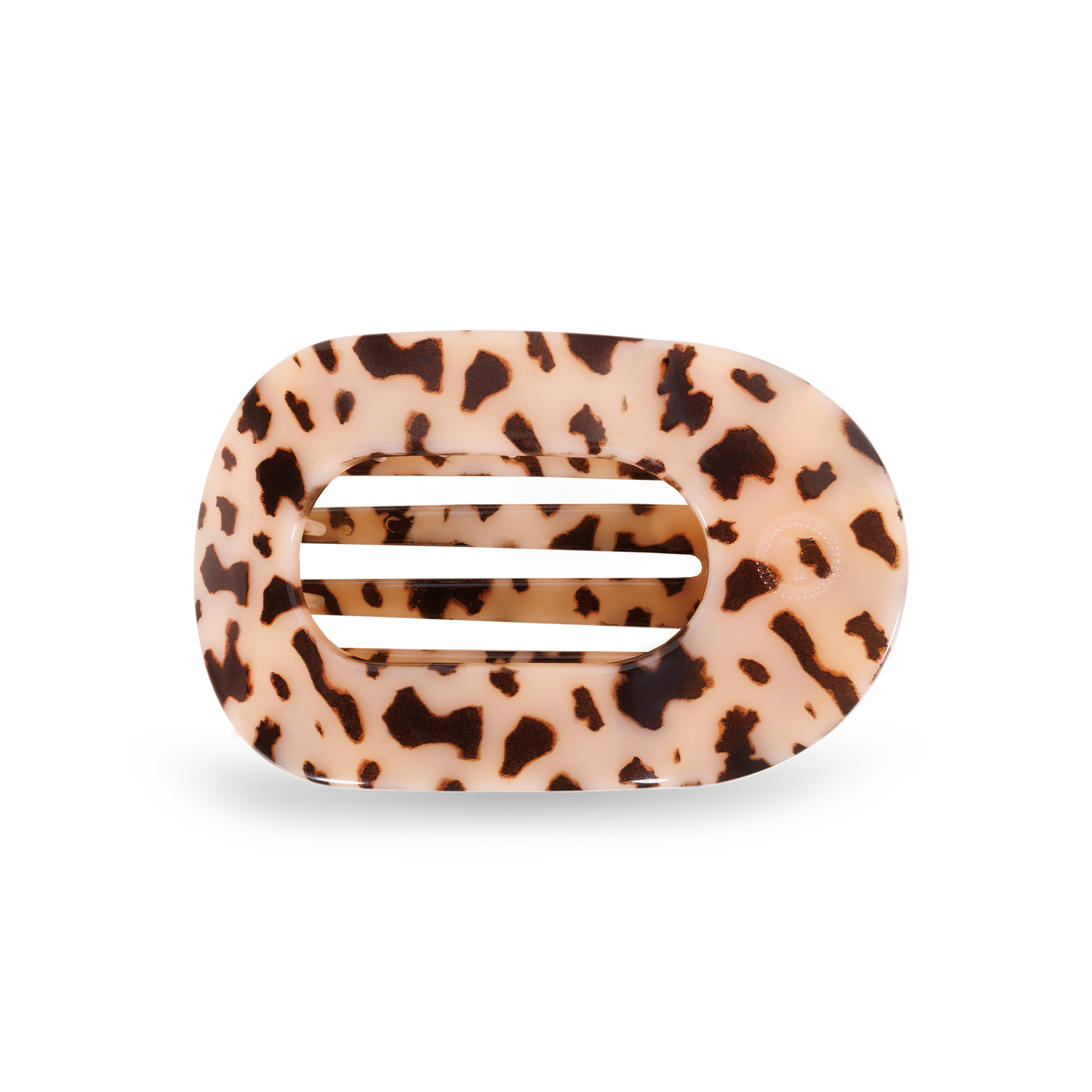Blonde Tortoise Medium Round Flat Hair Clip