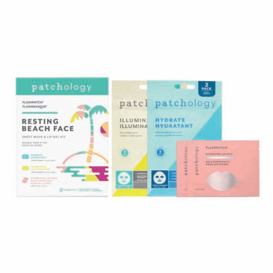 Resting Beach Face Sheet Mask + Lip Gel Kit