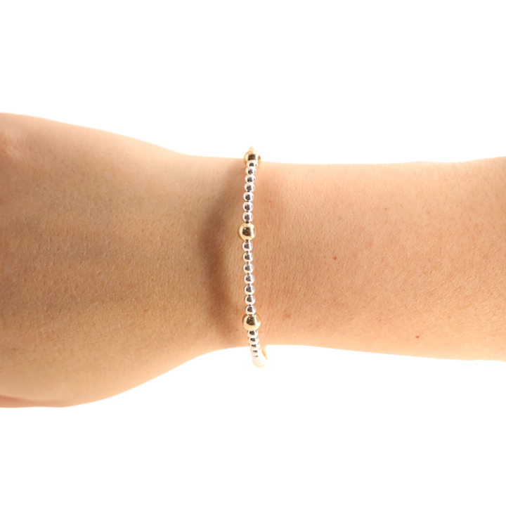 Olive Bracelet in Silver with Gold