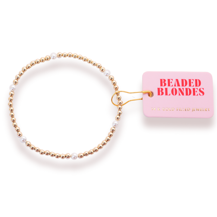 Madi Beaded Bracelet in Gold