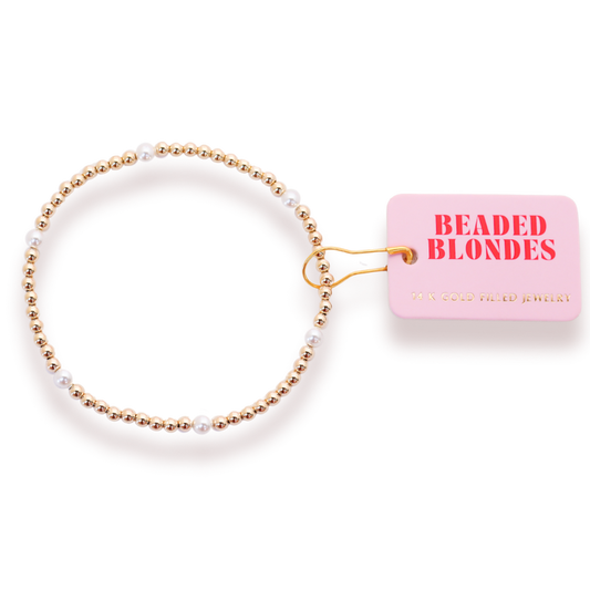 Madi Beaded Bracelet in Gold - Extended Size