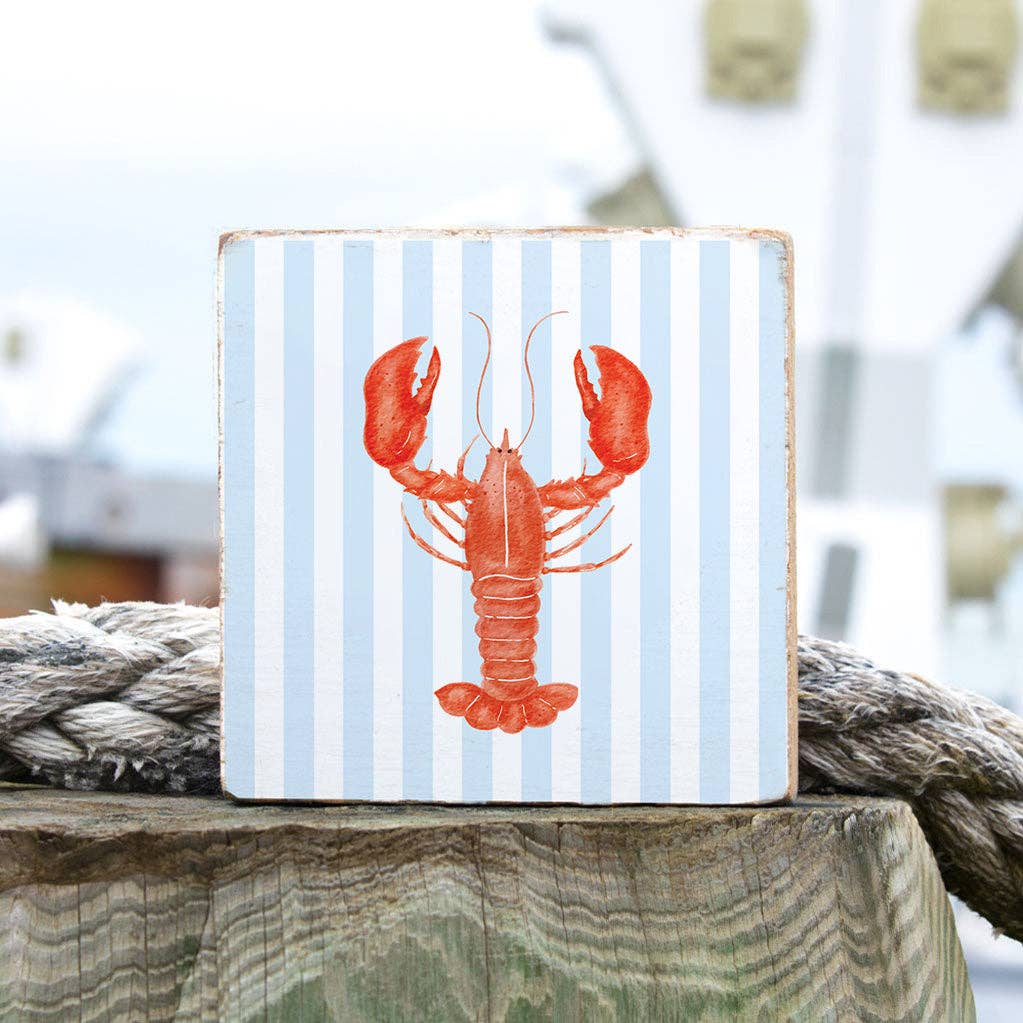 Seaside Lobster Block Sign