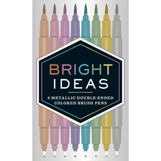 Bright Ideas Metallic Double-Ended Colored Brush Pens