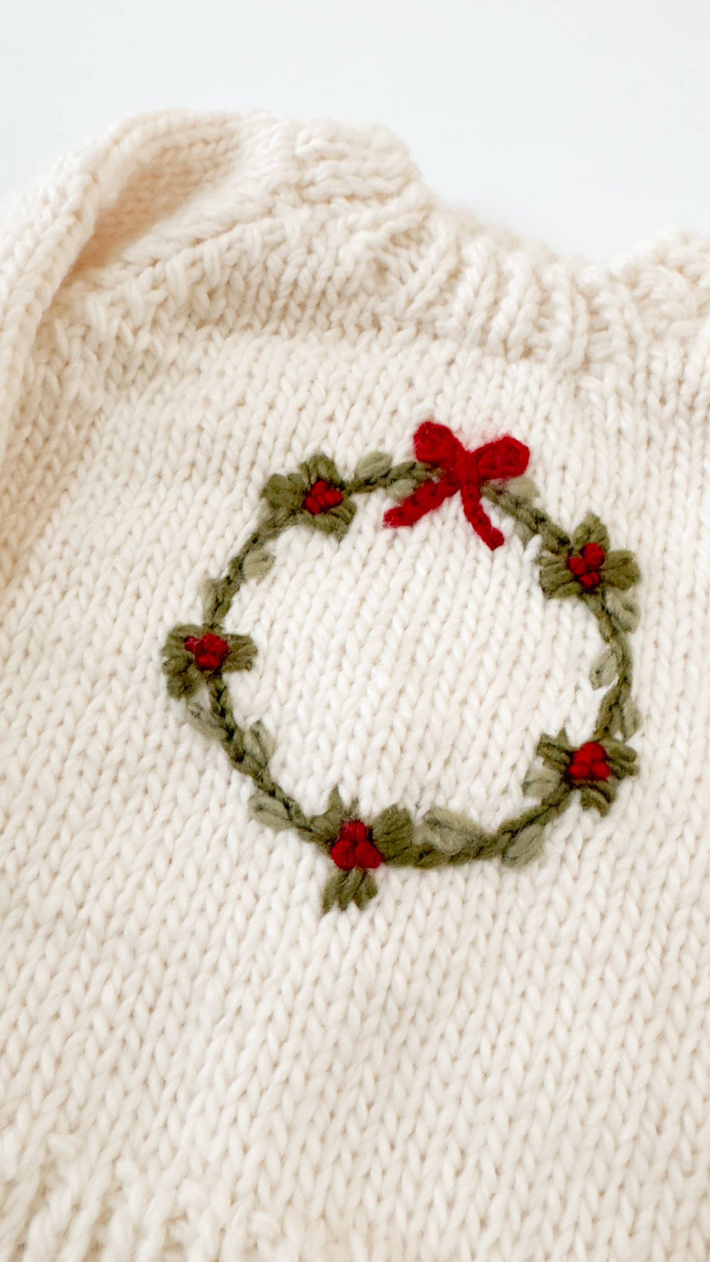 Holiday Wreath Baby Sweater