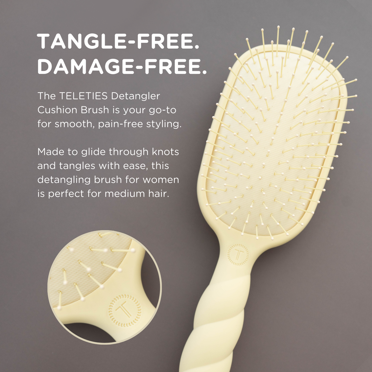 Detangler Brush |Tan| Medium