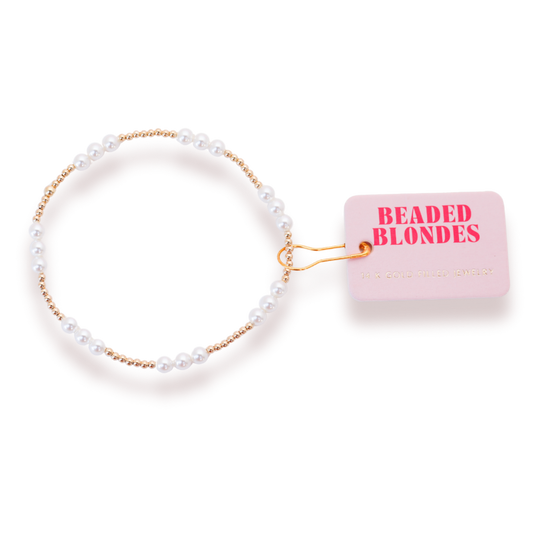 ILY (i love you) Pearl Bracelet in Gold