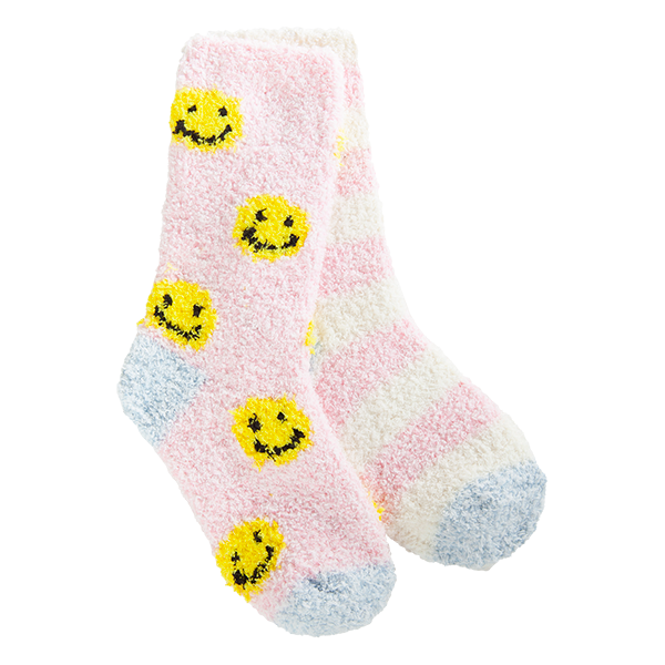 Super Soft Socks - Kids Cozy Crew Smiles and Stripes