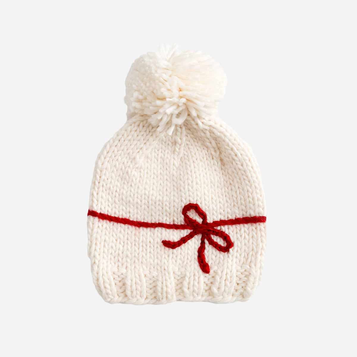 Baby Present Hat with Red Bow