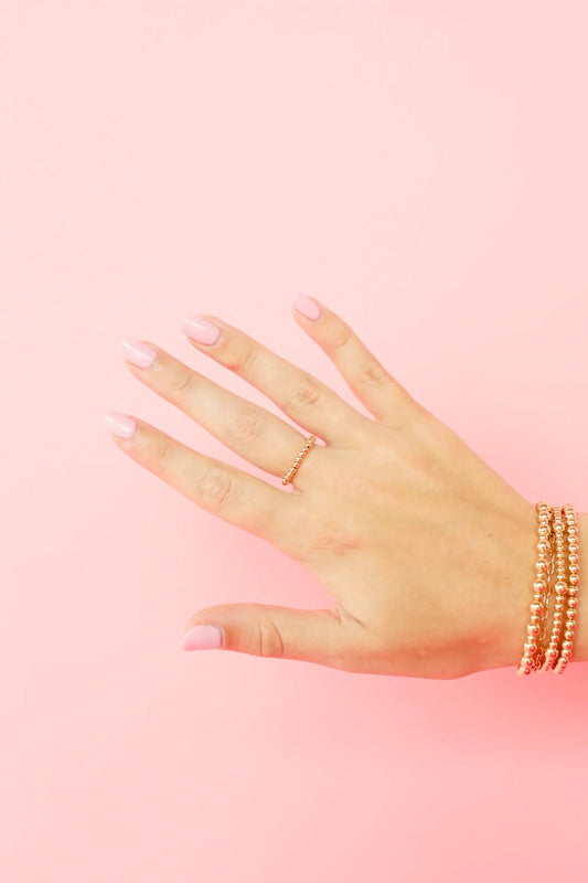 Ella 2.5MM Beaded Band in Gold