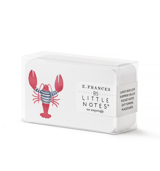 Lobster Little Notes – Boxed Set of 85 Mini Notecards