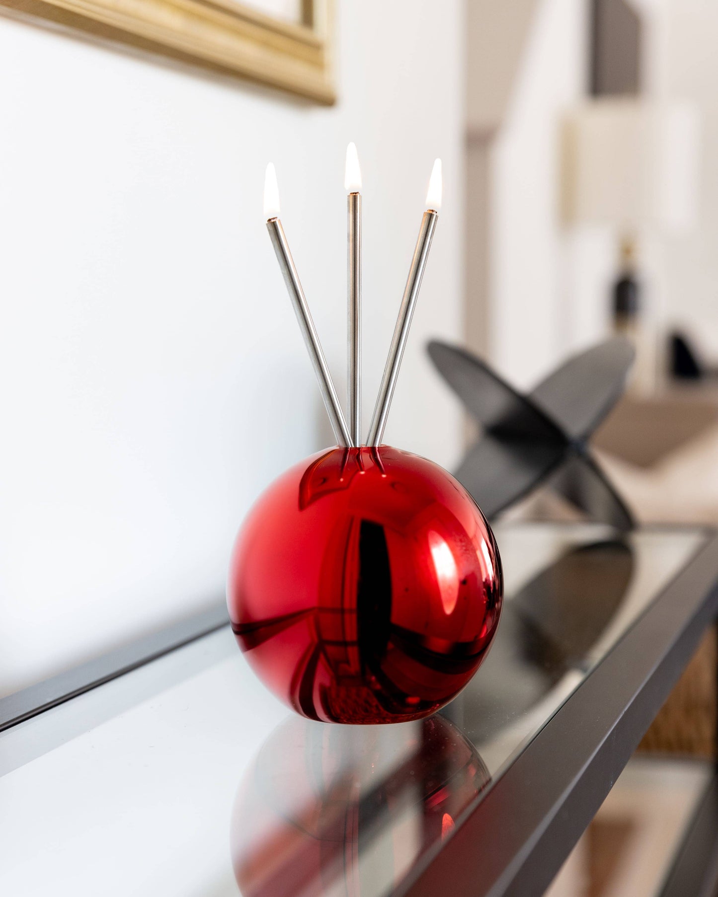 Everlasting Candle - Neva Vase Metallic Red