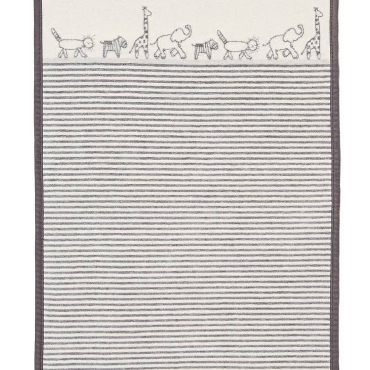 Jungle Walk Grey Mini Blanket