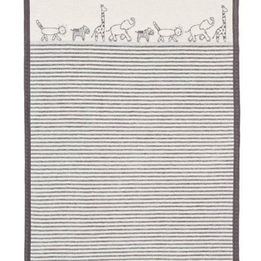 Jungle Walk Grey Mini Blanket