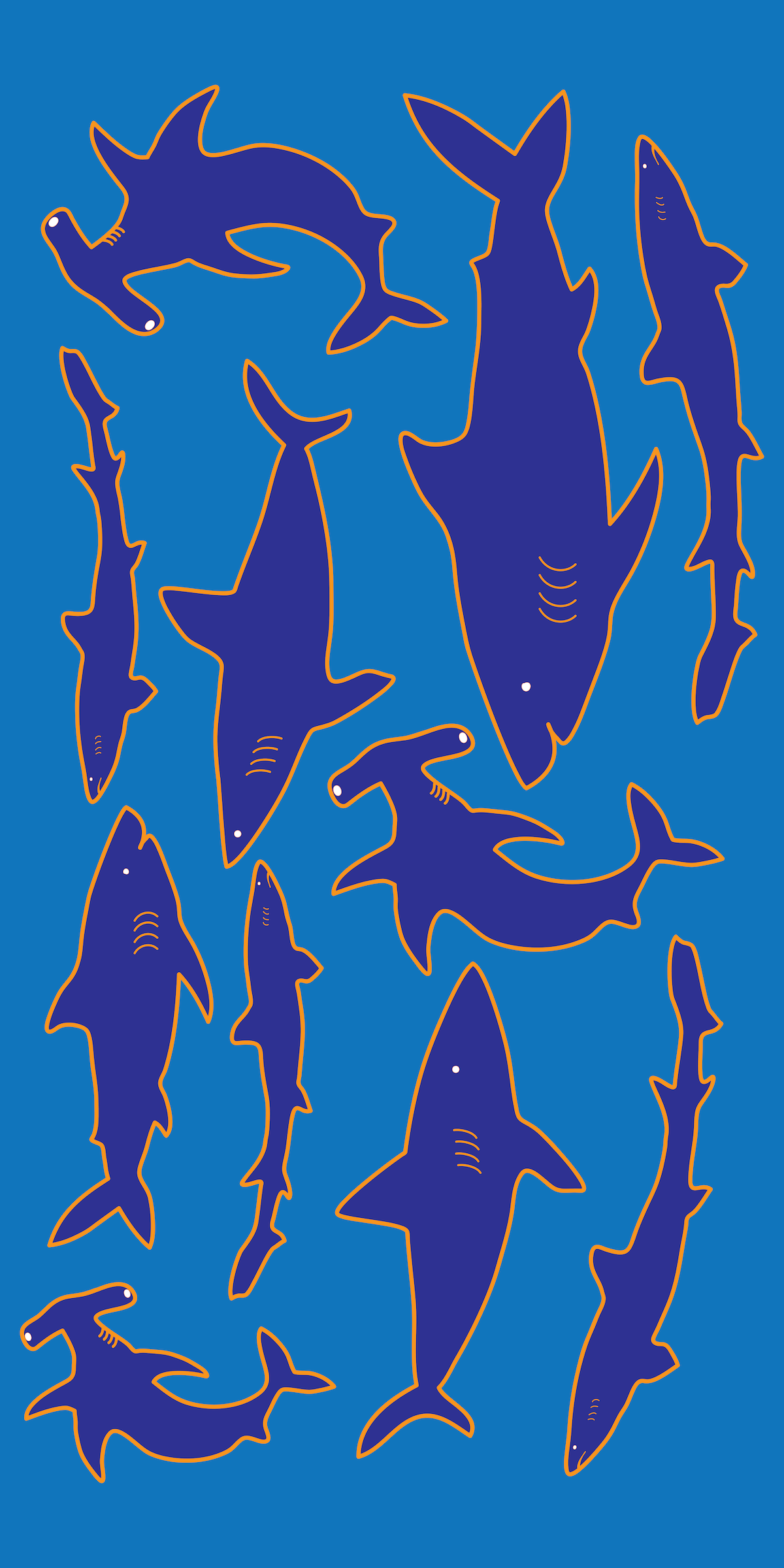 Swimming with the Sharks Beach Towel