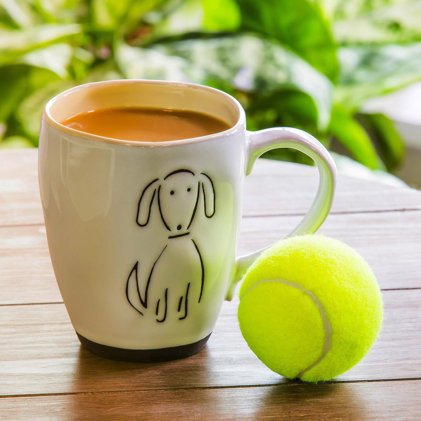 Ceramic Cup and Ball, Pet Dog, 16oz