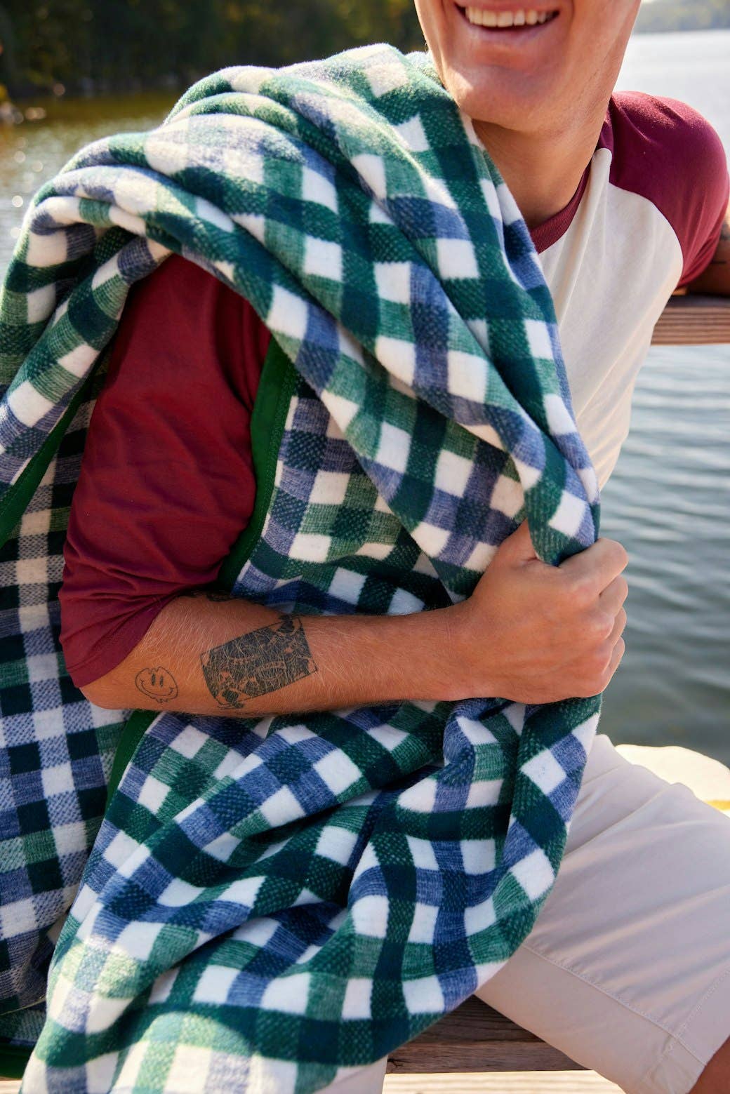 Pine Tree Plaid Original Size Blanket
