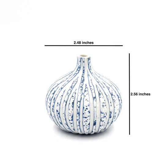 Porcelain Bud Vase Congo Tiny (Small) - Blue and White Coral