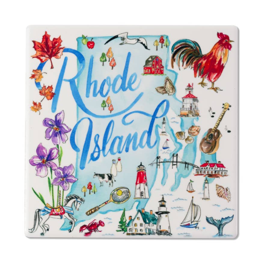 Rhode Island Ceramic Coaster
