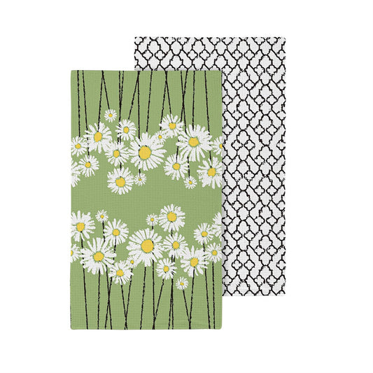 Daisy Scape Quick Dry Kitchen Towel