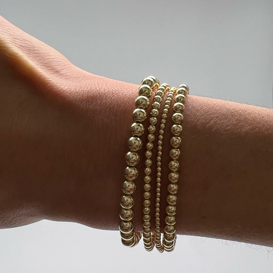 5MM 14K Gold Filled Stretch Bracelet – Waterproof & Timeless