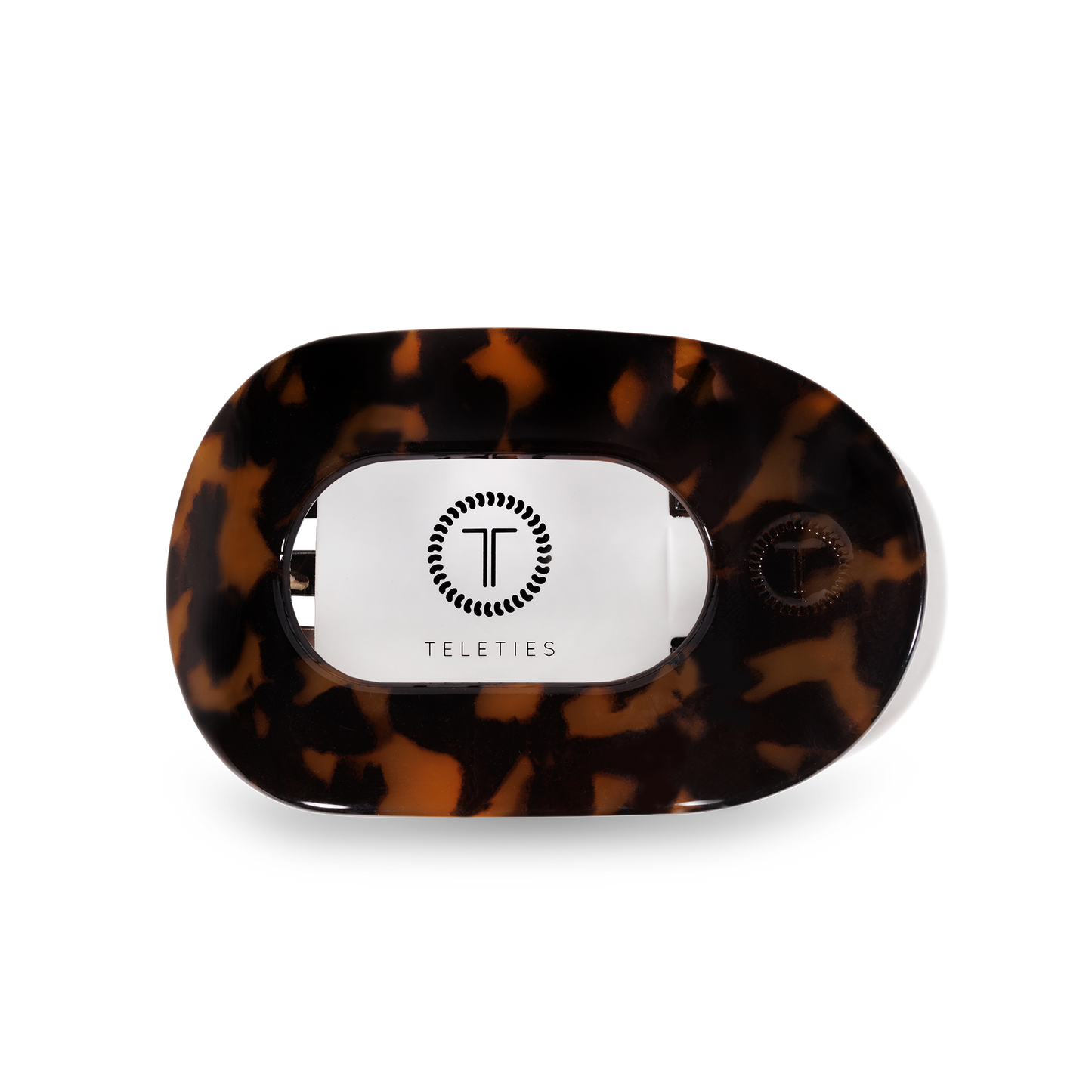 Tortoise Small Round Flat Hair Clip
