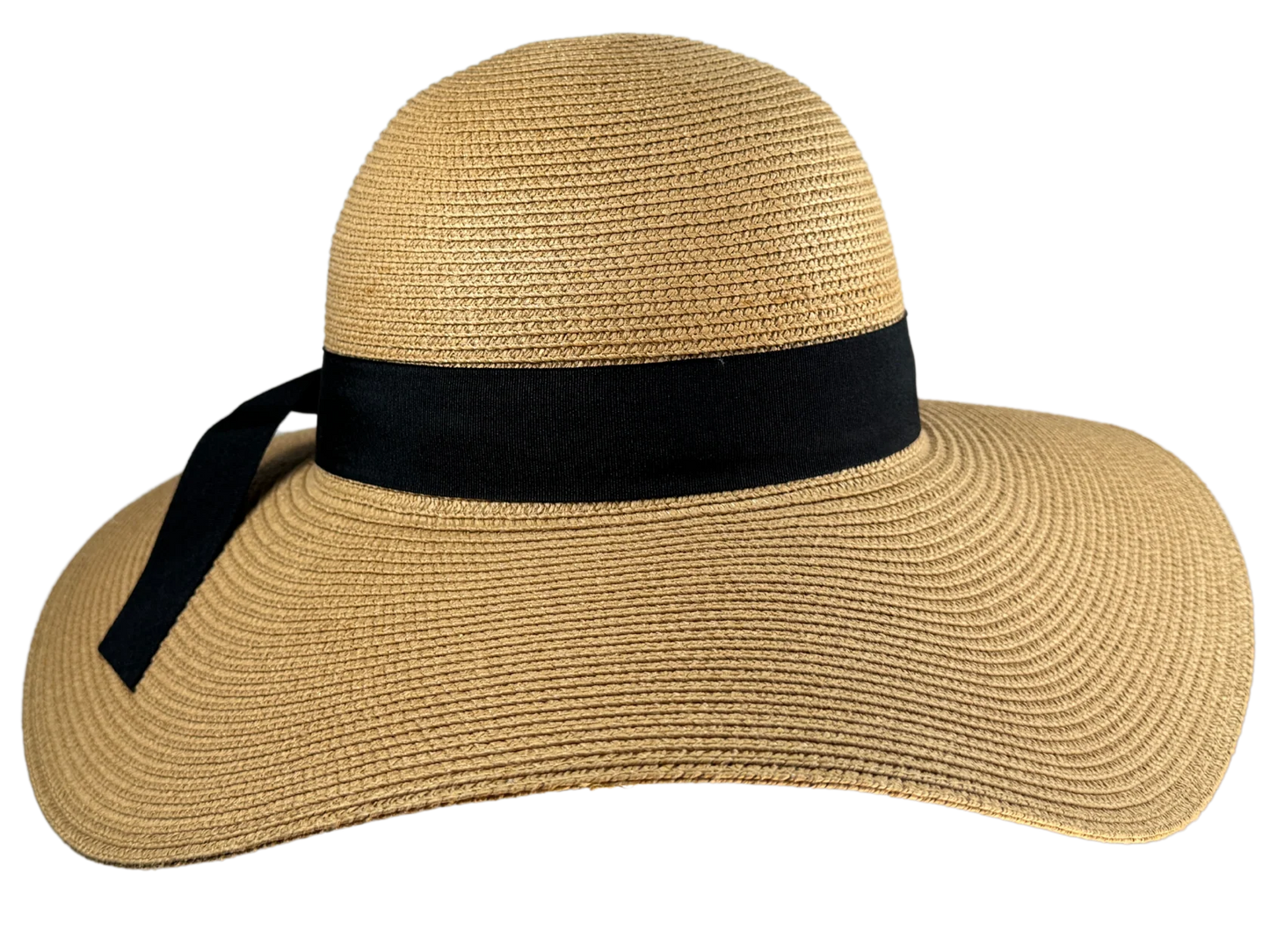 South Shore Las Palmas Large Brim Beach Hat - Khaki/Black