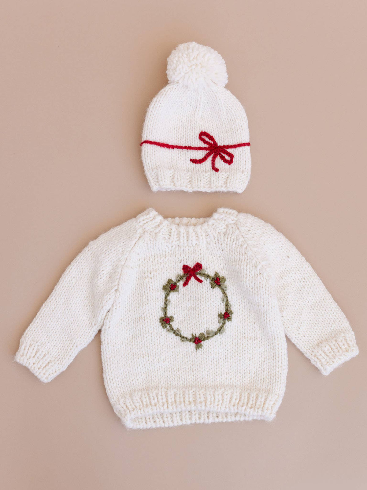 Baby Present Hat with Red Bow