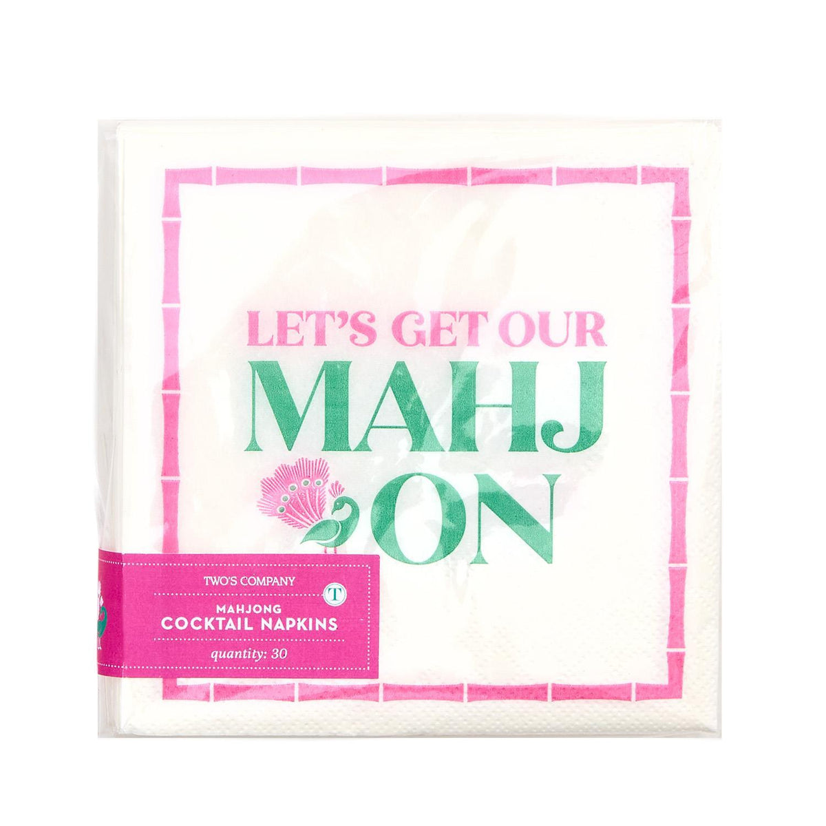 Let's Mahj On Paper Cocktail Napkin
