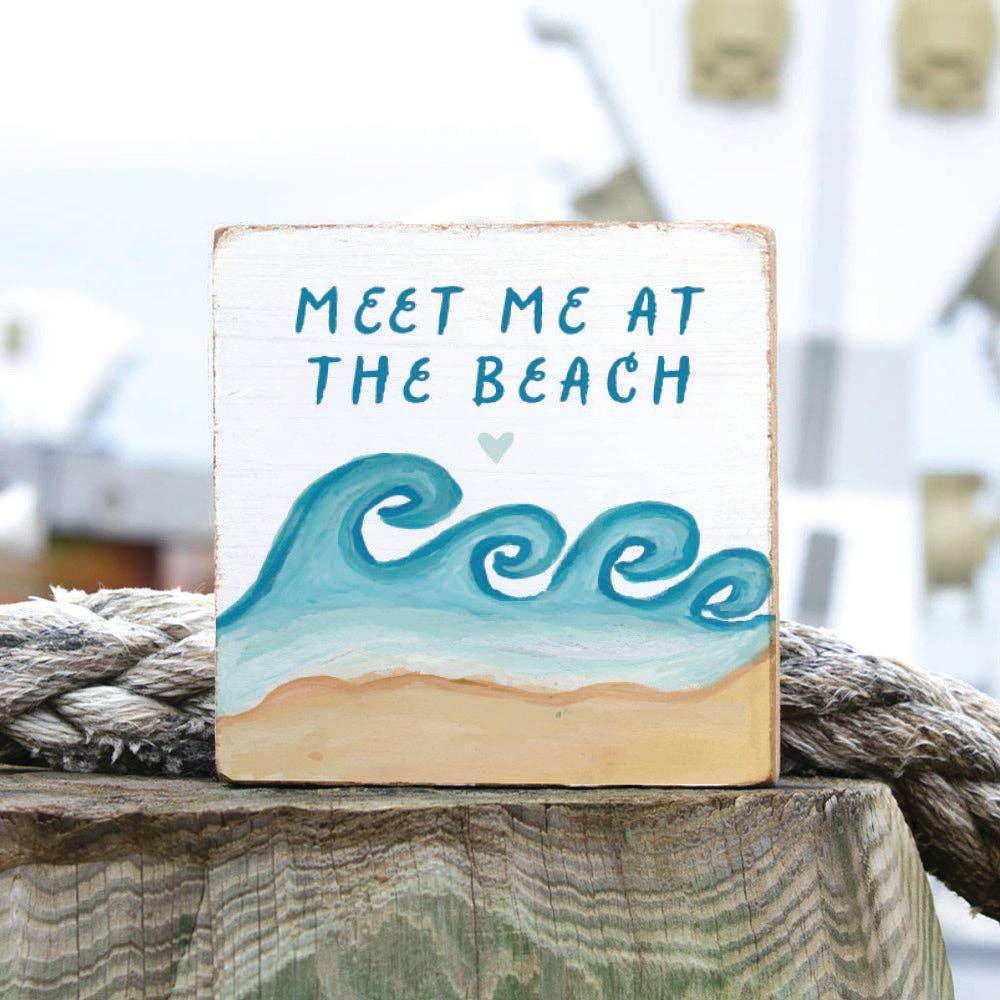 Meet Me at the Beach Decorative Block