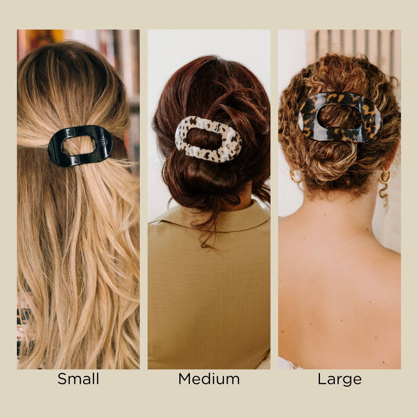 Blonde Tortoise Small Round Flat Hair Clip