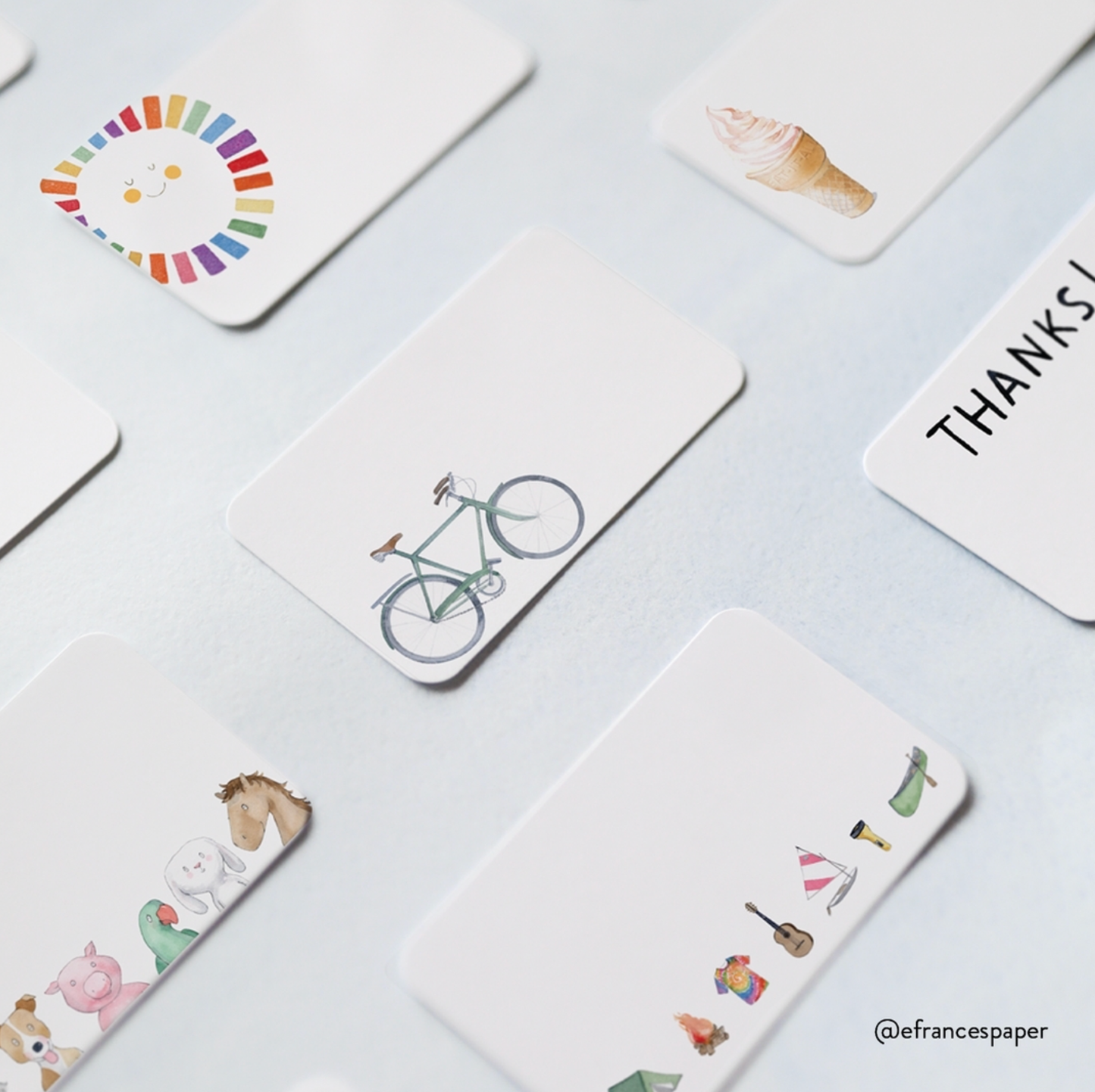 Blueberry Little Notes – Boxed Set of 85 Mini Notecards
