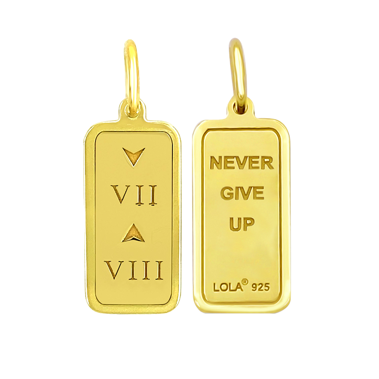 7 Down 8 Up Tag Gold