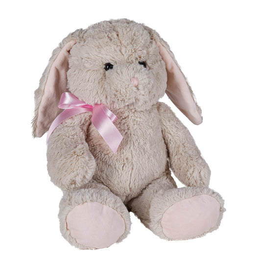 Plush Toy Bunny with Pink Bow, 12"