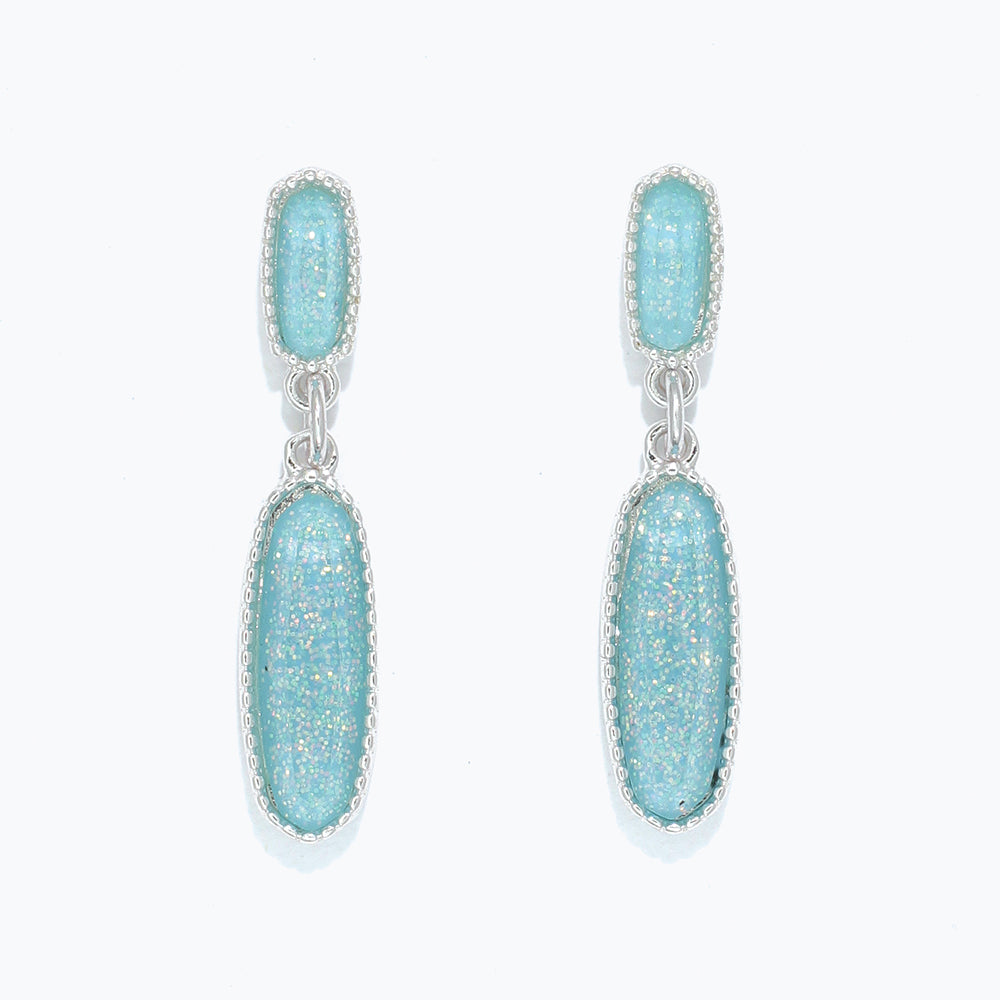 Opalescent Aqua Drops Earrings
