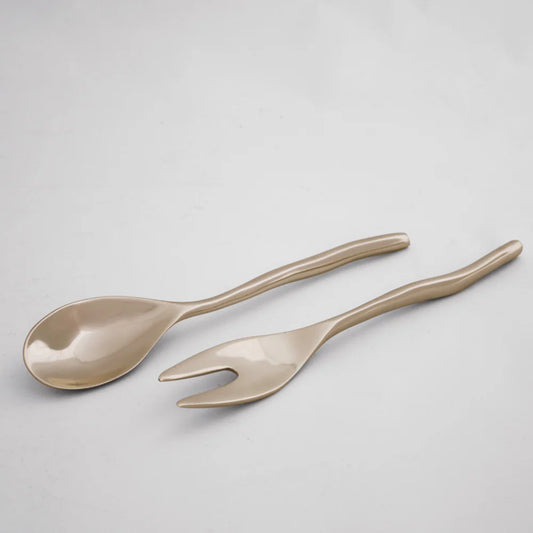 Shiny Gold - Sierra Modern Maia Small Salad Servers