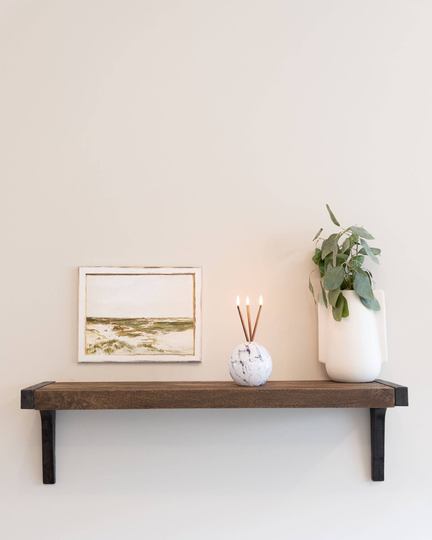 Everlasting Candle - Neva Vase White Marble