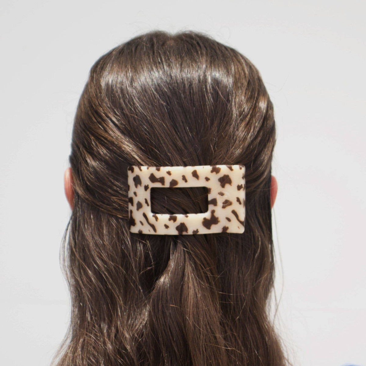 Flat Rectangle Hair Clip | Small | Blonde Tortoise