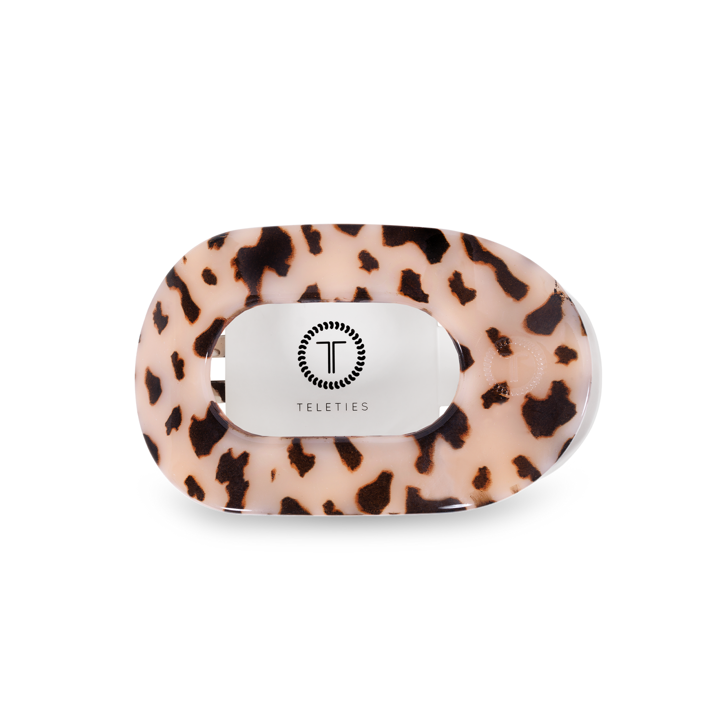 Blonde Tortoise Medium Round Flat Hair Clip