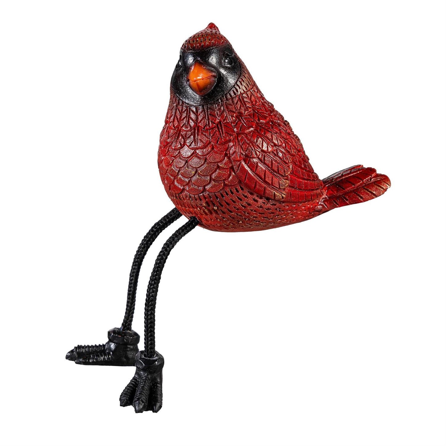 Cardinal with Dangling Legs Resin