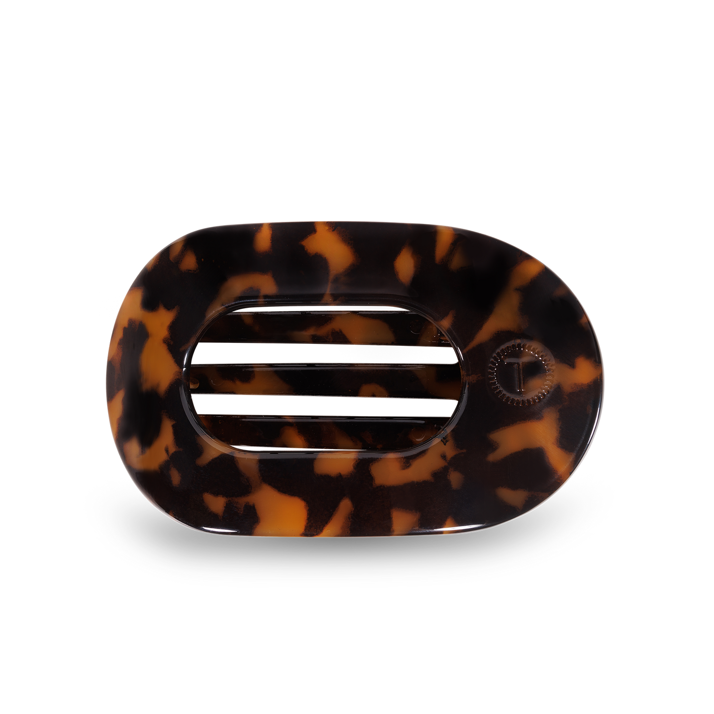 Tortoise Small Round Flat Hair Clip