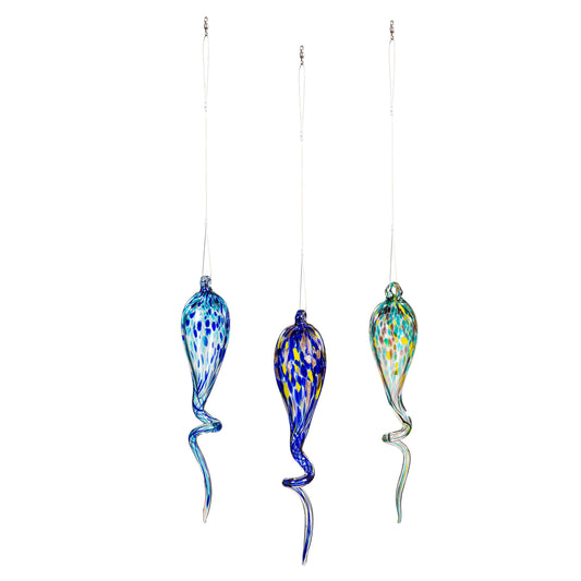 Swirly Art Glass Outdoor Hanging Décor
