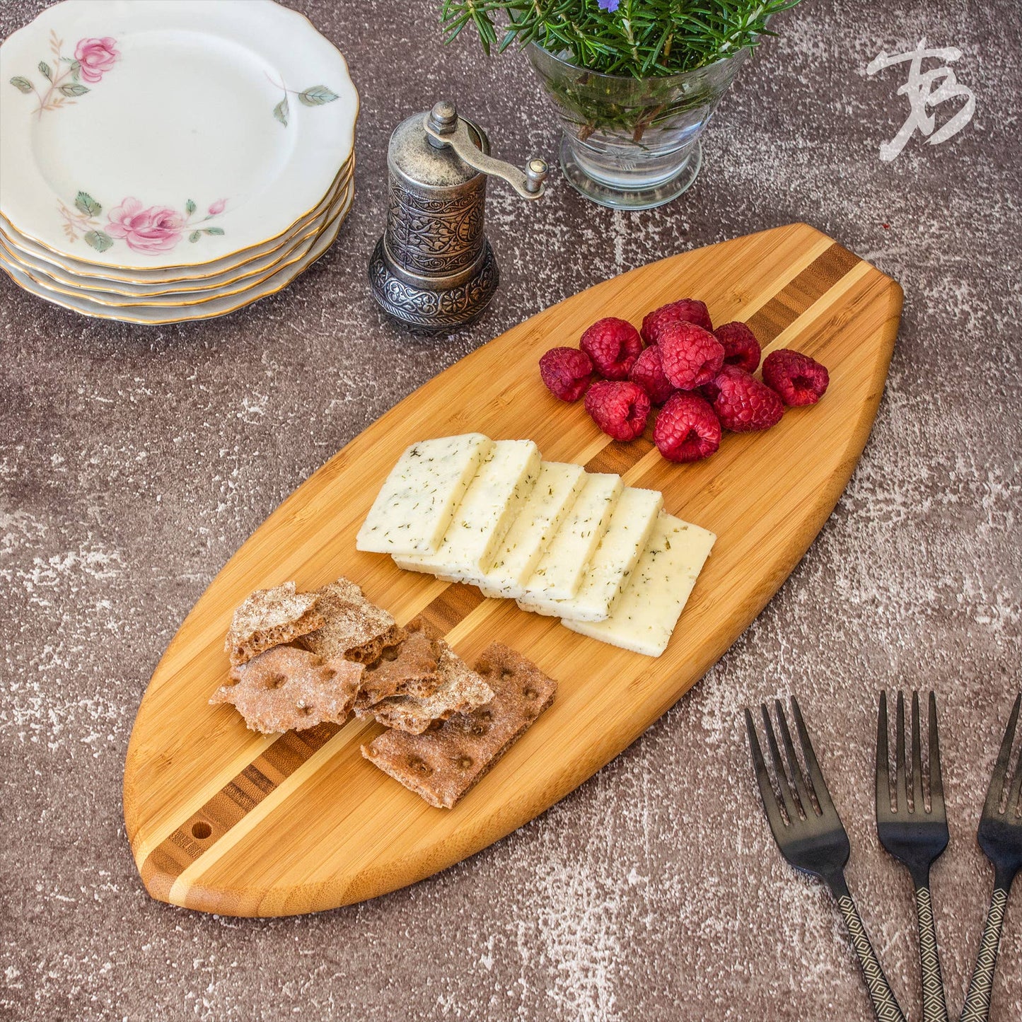 Li'l Surfer Surfboard Shaped Serving & Cutting Board