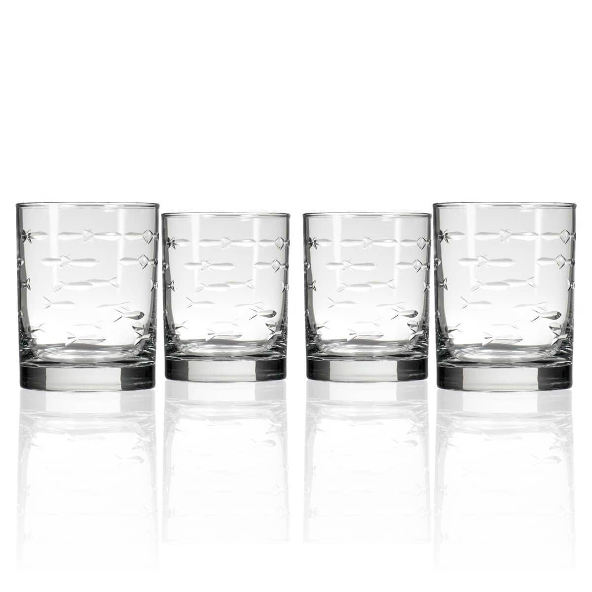 School of Fish Double Old Fashioned Glass 13oz