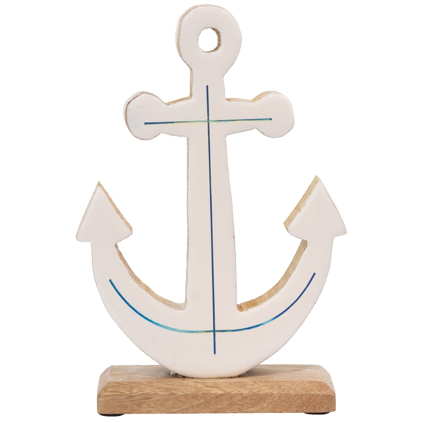 White and Navy Anchor Small