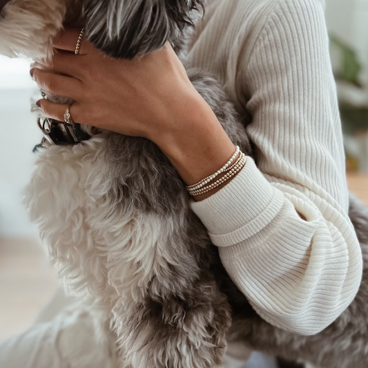 3MM White Pearl Bracelet
