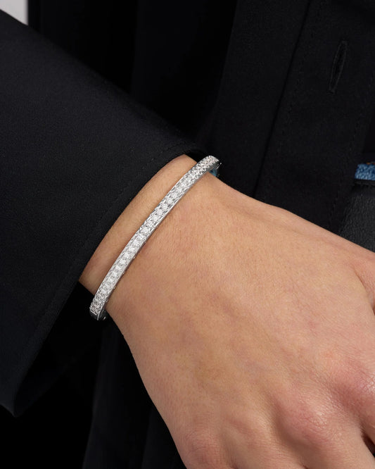 Ashley Pavé Cuff Silver 4mm