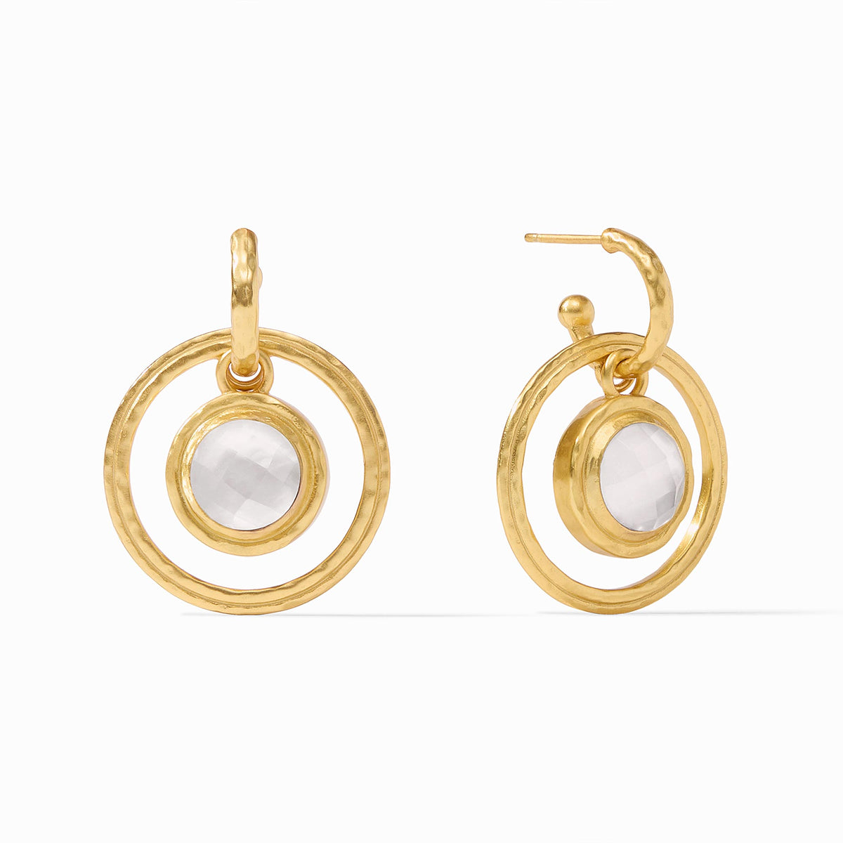 Astor 6-in-1 Charm Earring Gold - Iridescent Clear Crystal