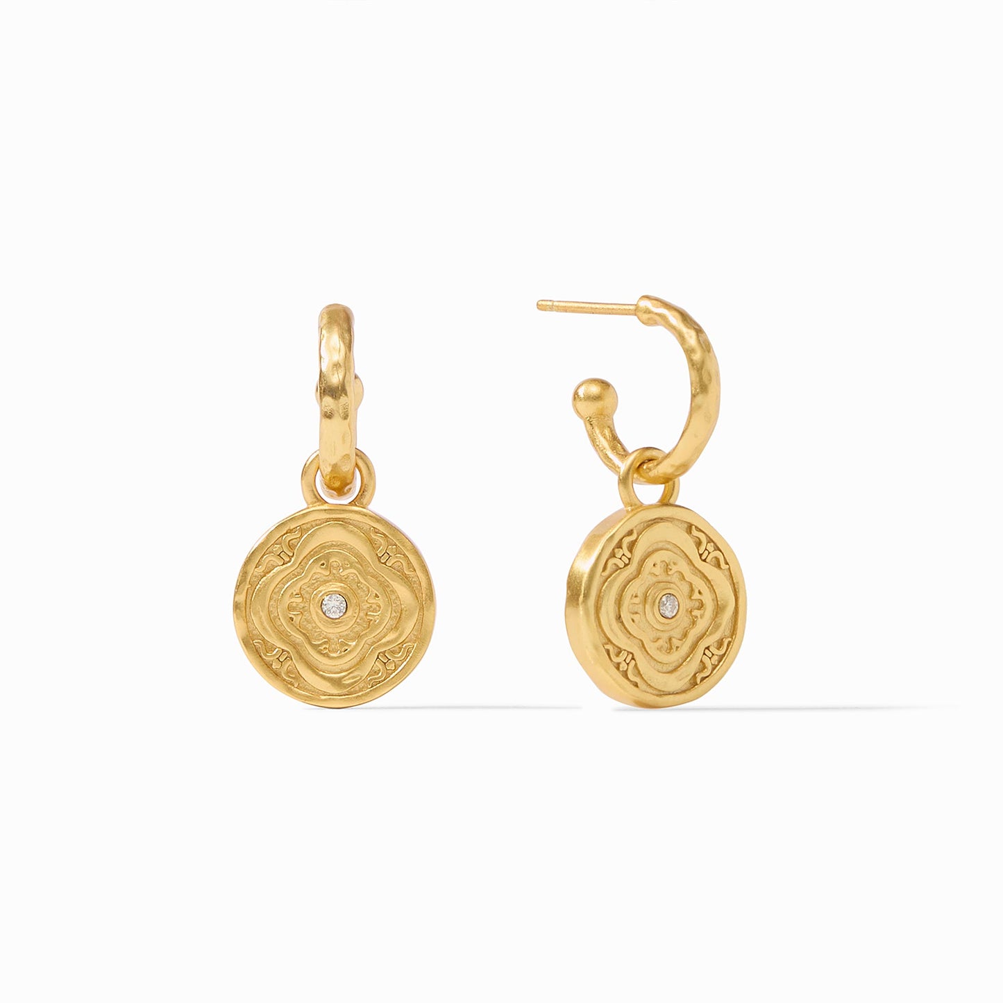 Astor 6-in-1 Charm Earring Gold - Iridescent Aquamarine Blue